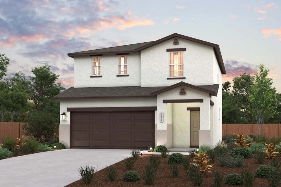 A house with a garage.