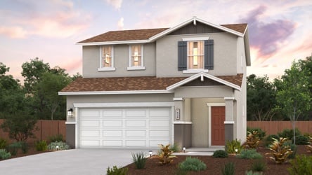 A house with a garage.