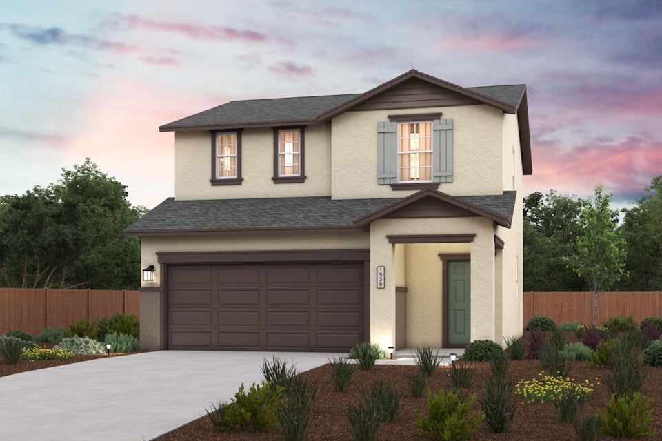 A house with a garage.