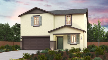 A house with a garage.