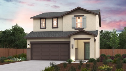 A house with a garage.