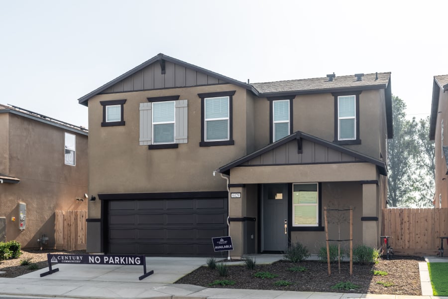 A house with a garage.