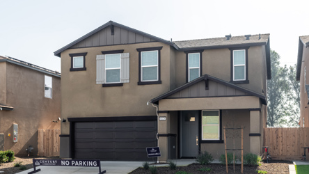 A house with a garage.