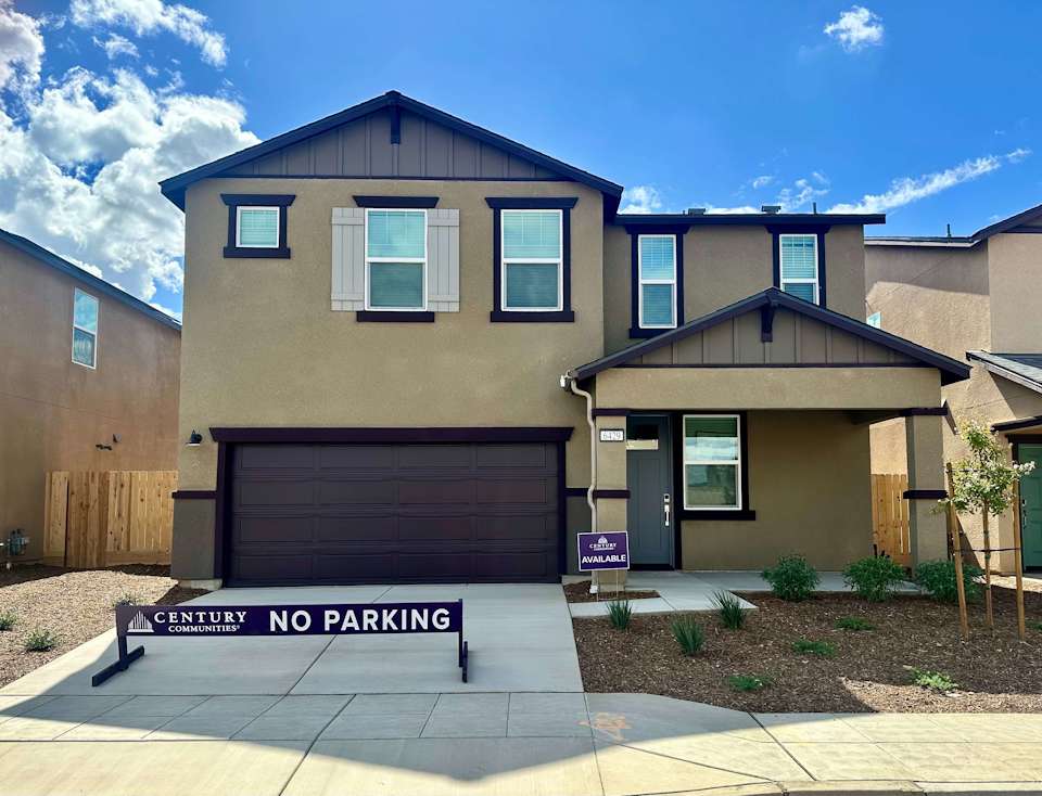 A house with a garage.