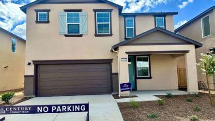 A house with a garage.