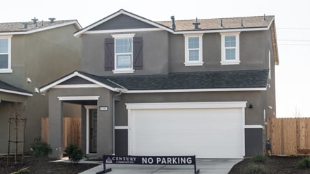 A house with a garage.