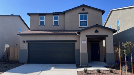 A house with a garage.