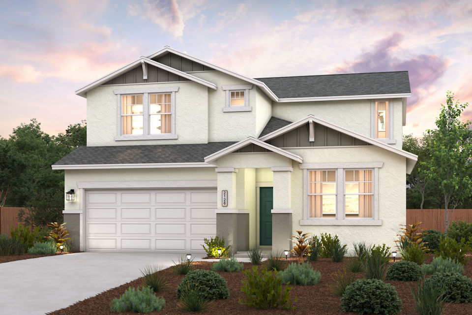 A house with a garage.