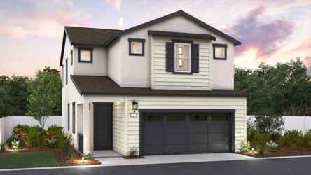 A house with a garage.