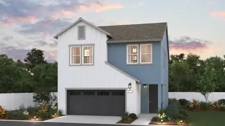 A house with a garage.