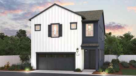 A house with a garage.