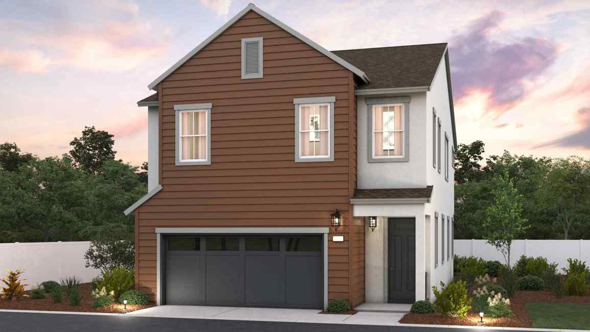 A house with a garage.