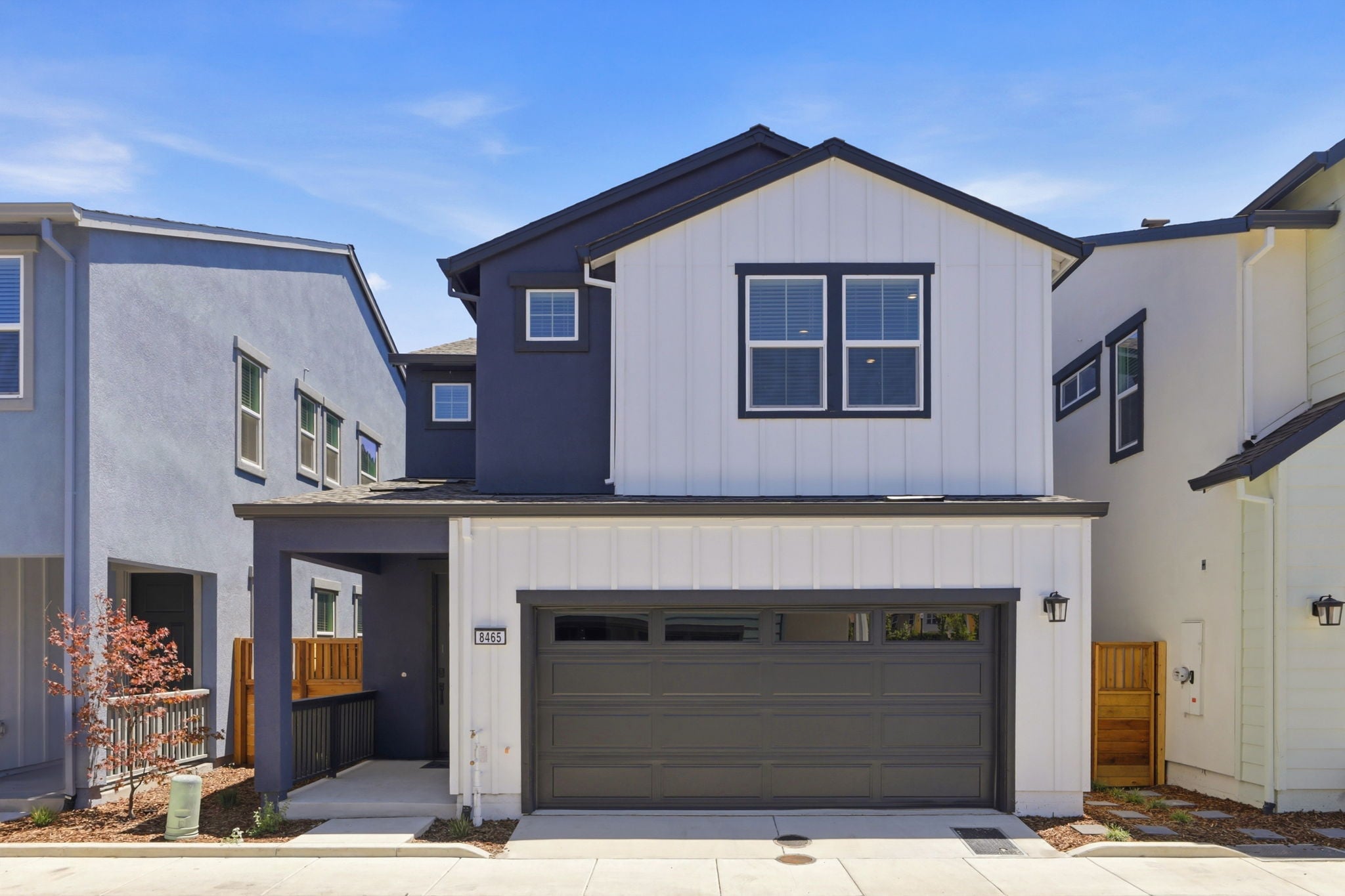 A building with garages.