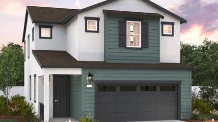 A house with a garage.