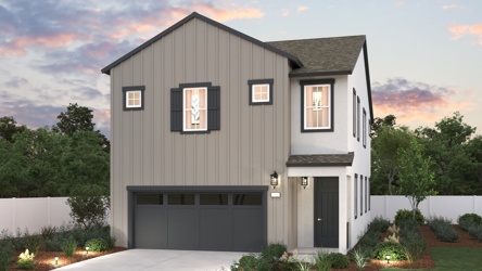 A house with a garage.