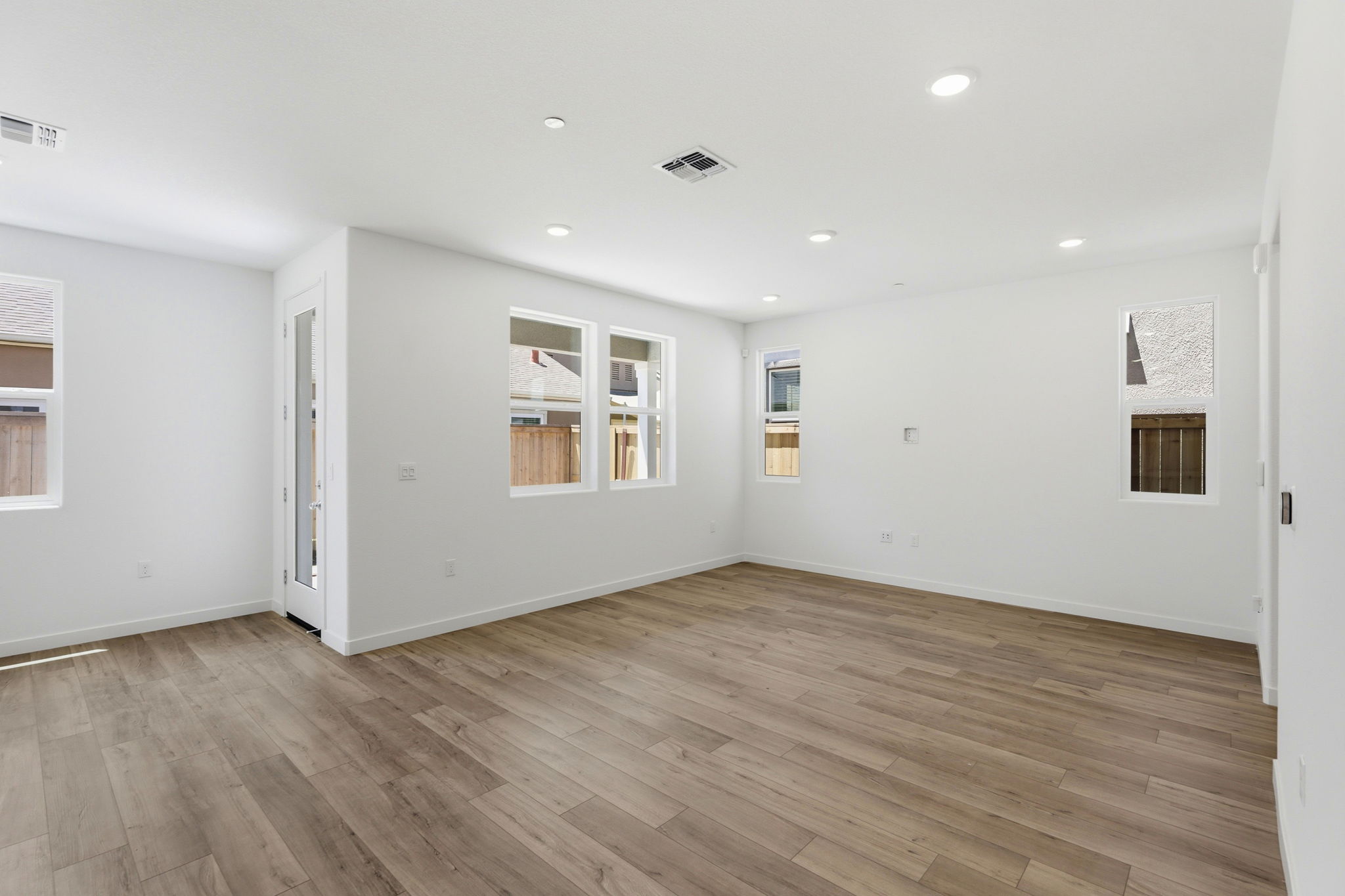 A room with white walls.