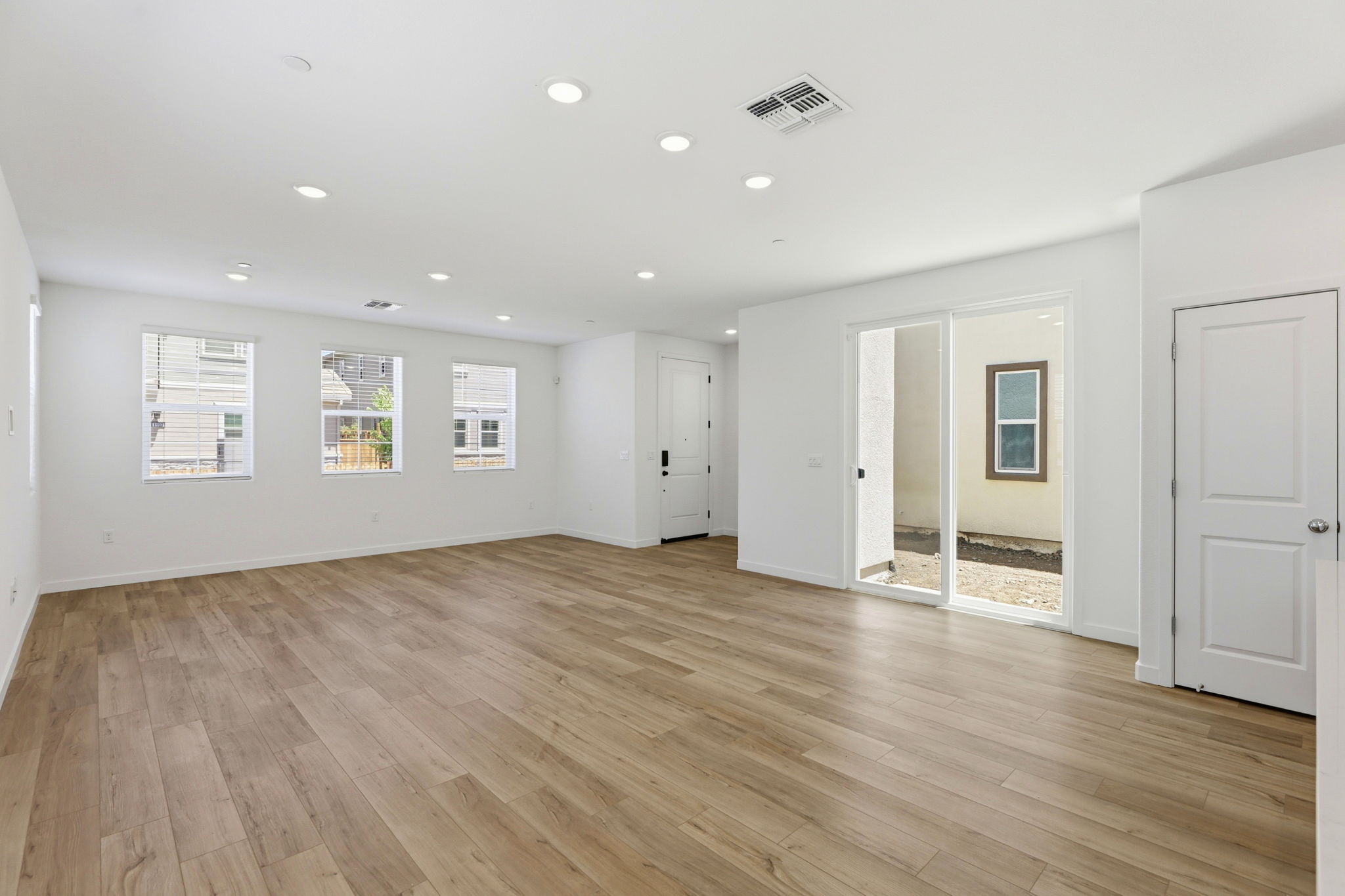 A room with white doors.
