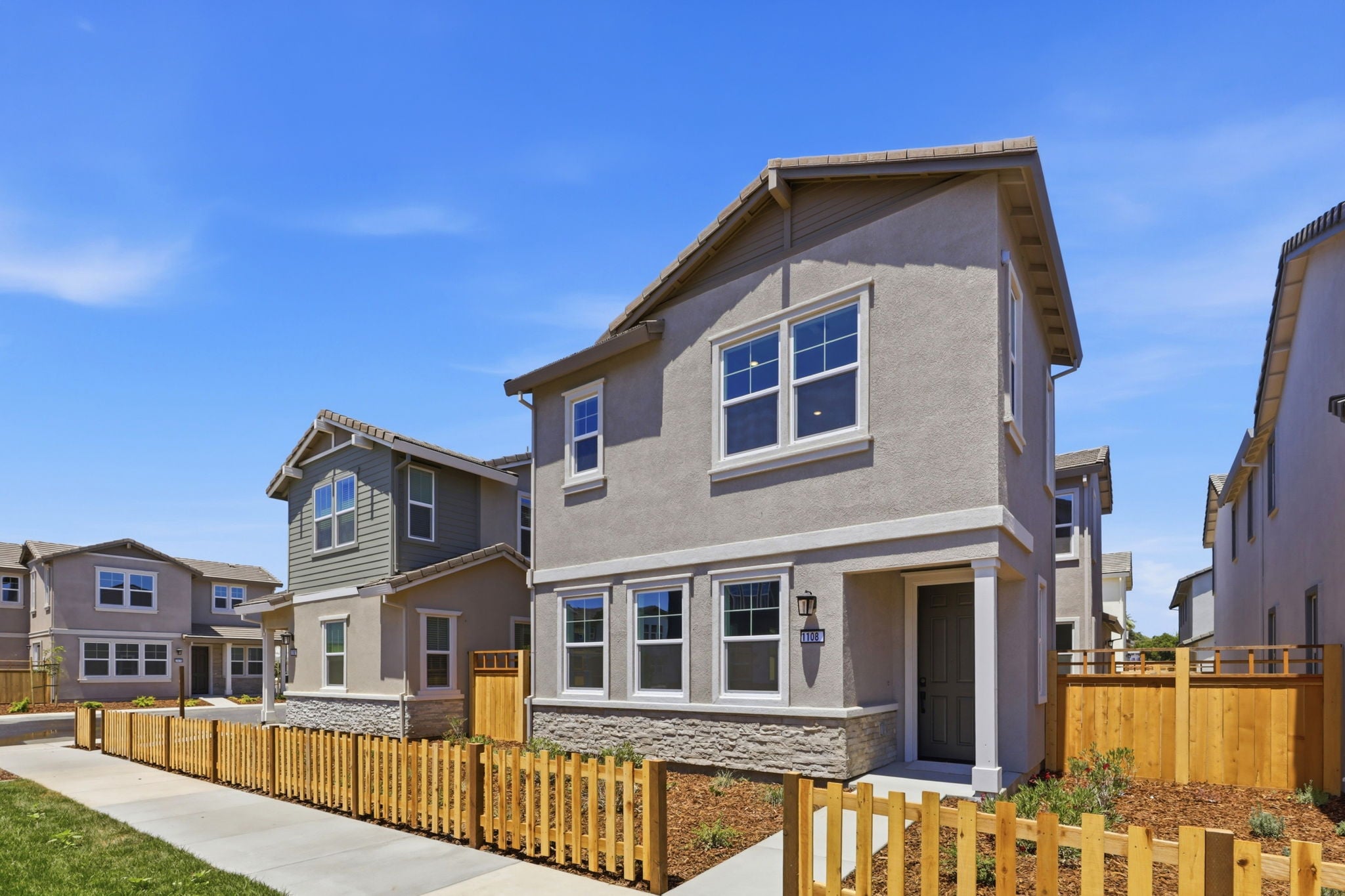 A row of houses.