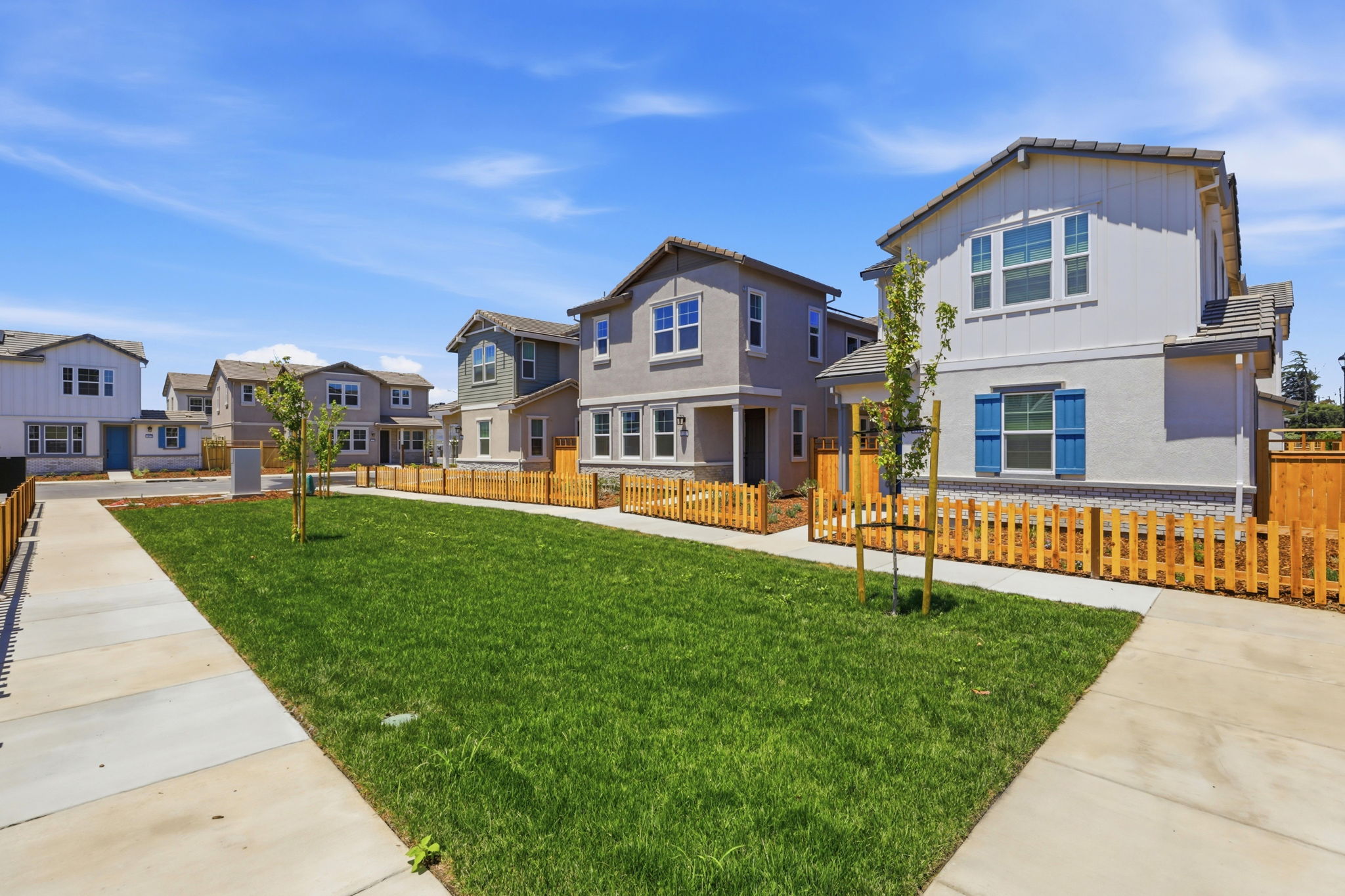 A row of houses.