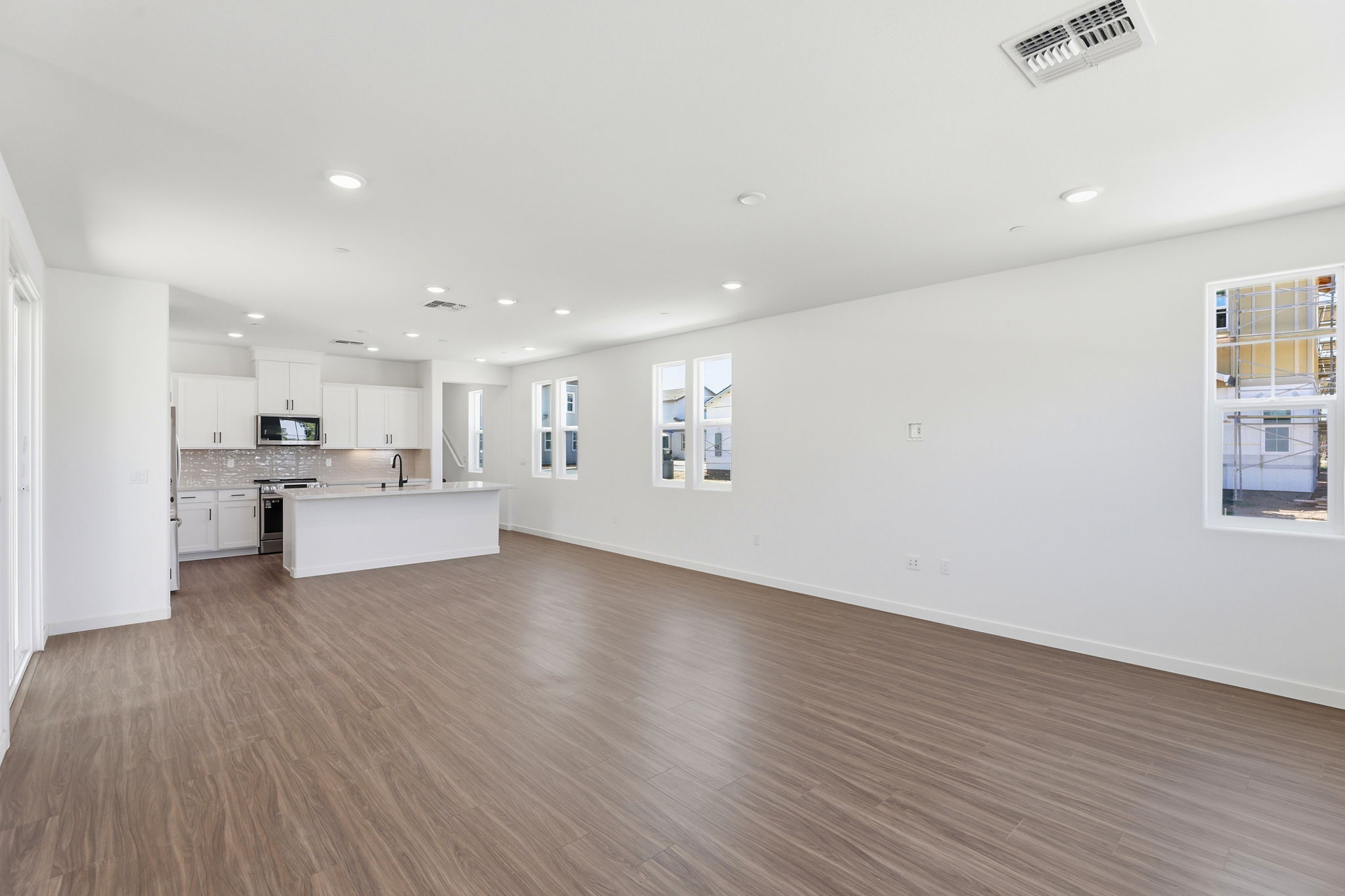 A large empty kitchen.