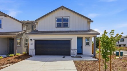 A house with a garage.