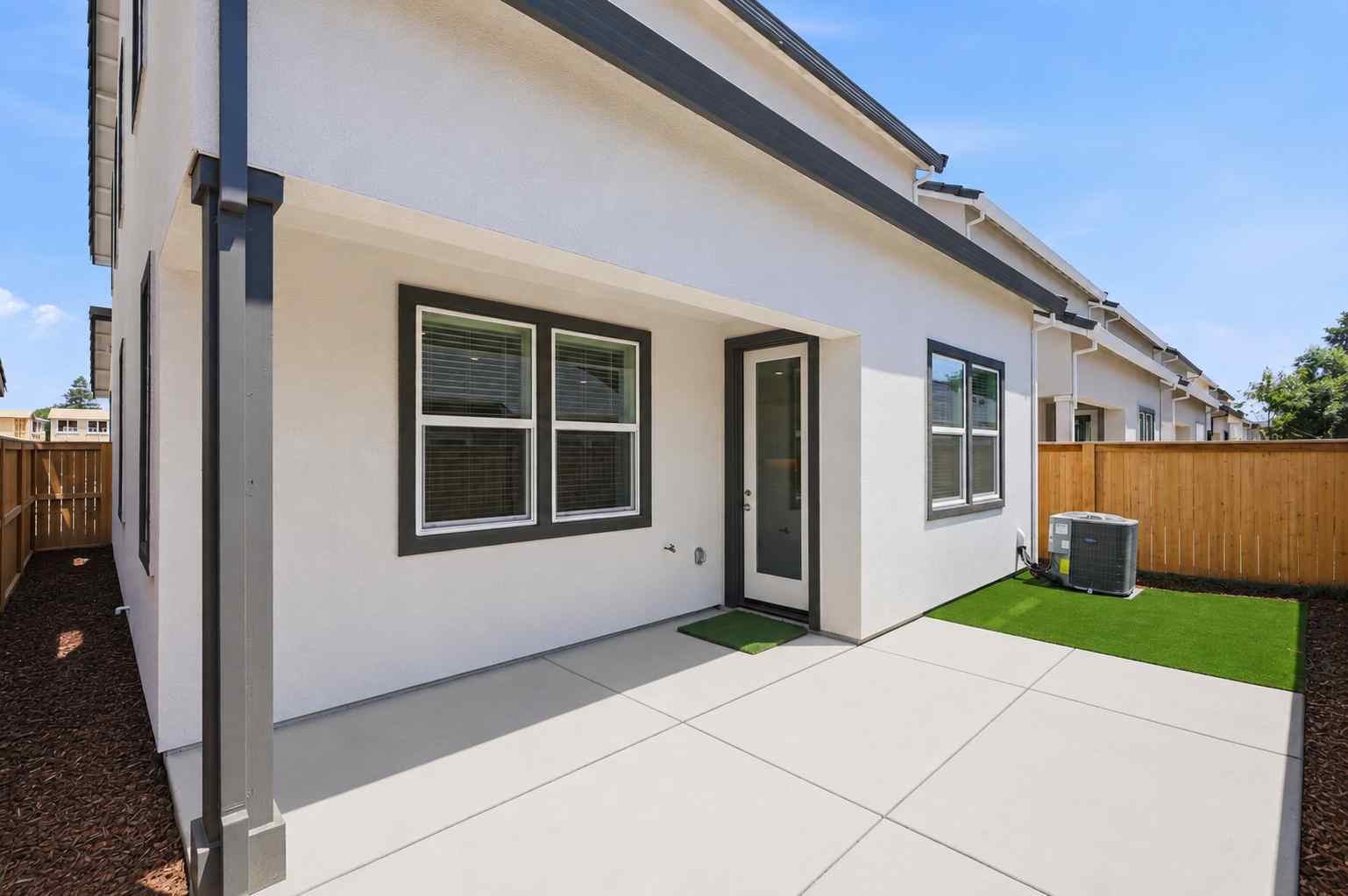 A house with a fence.