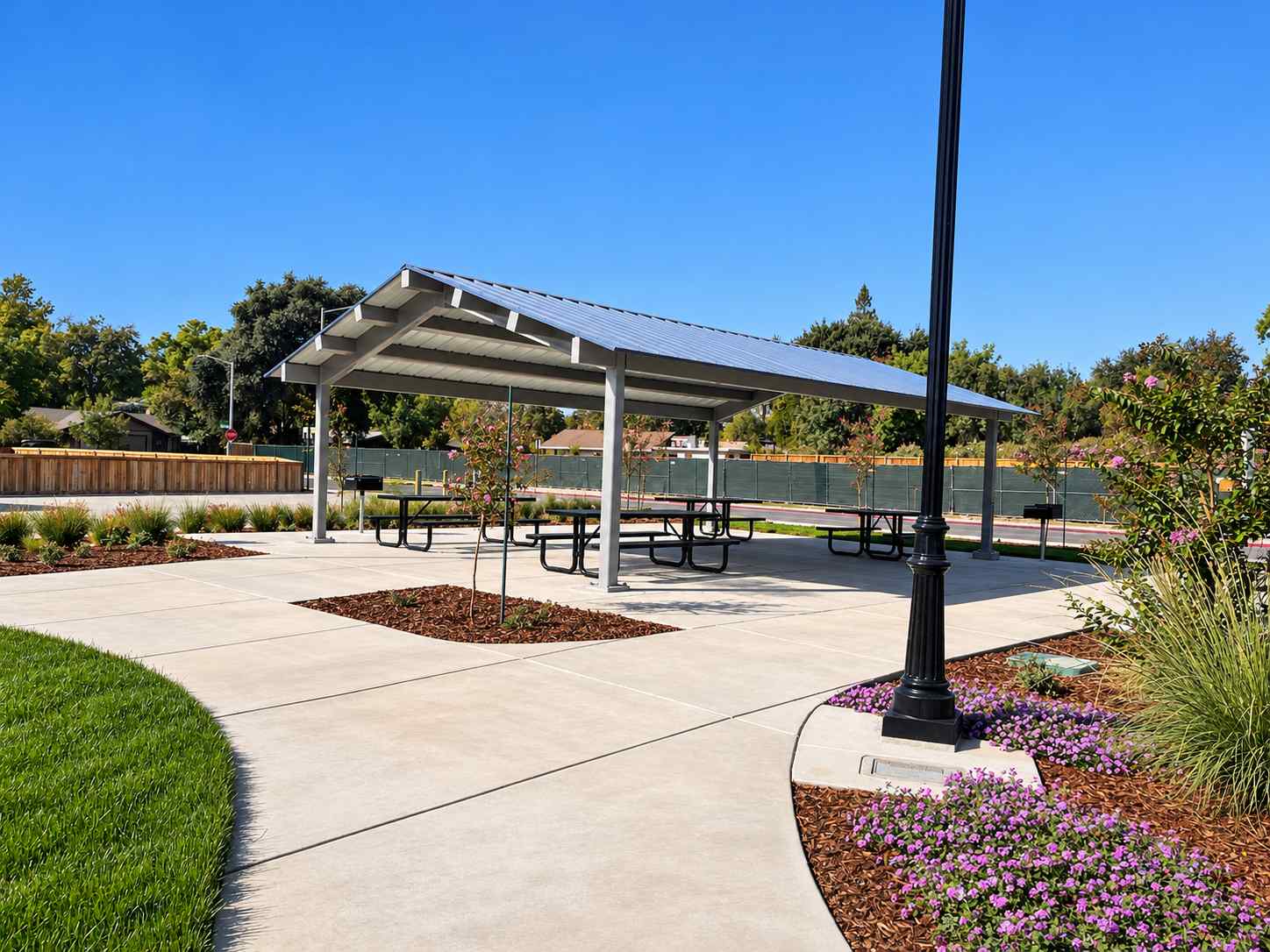 A covered area with a covered area.