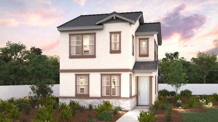 A house with a driveway.