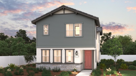 A house with a driveway.