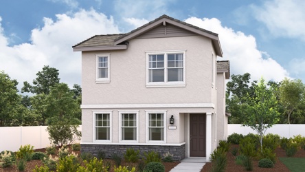 A house with a front yard.