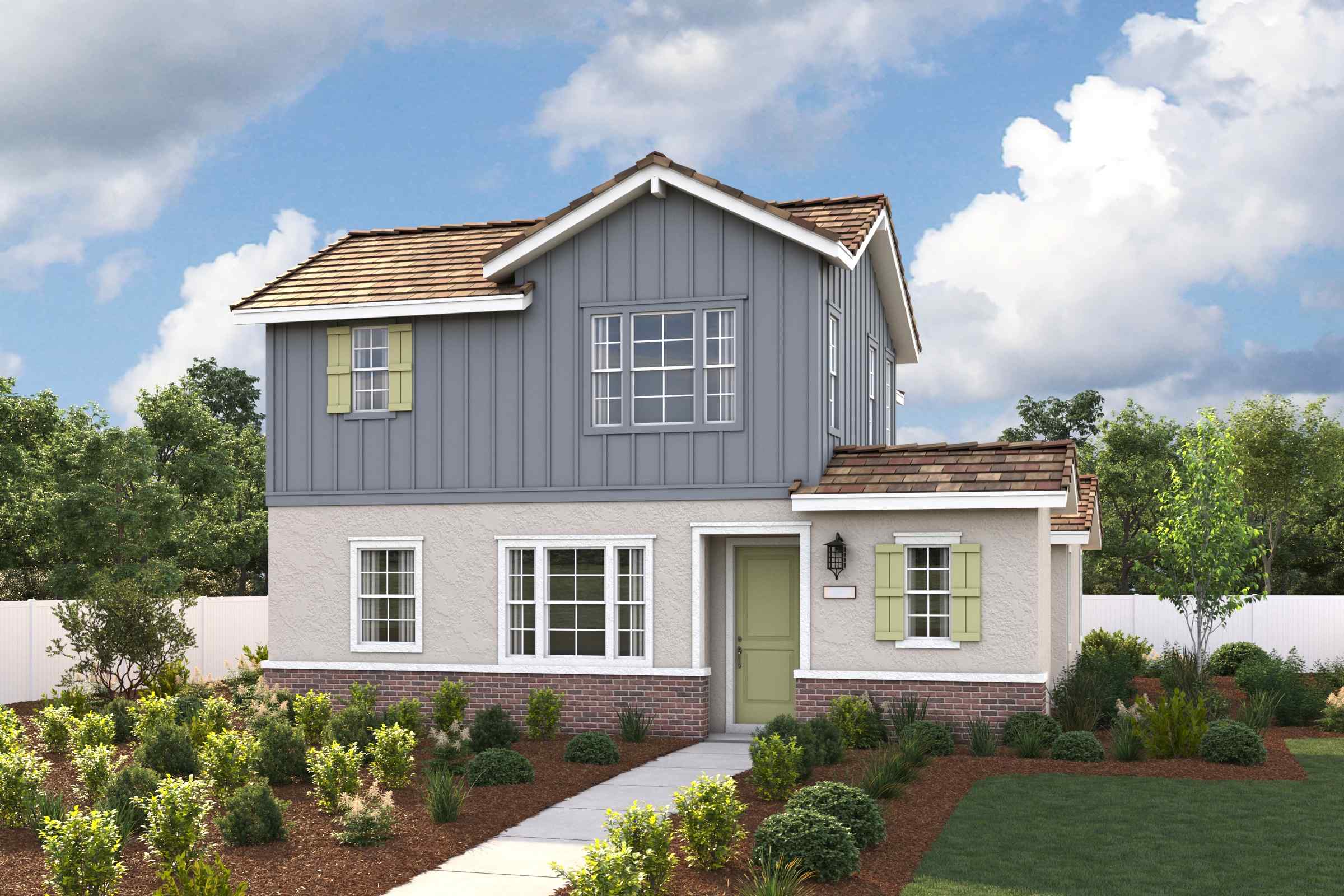 A house with a driveway.