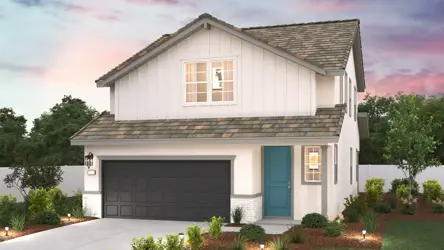 A house with a garage.