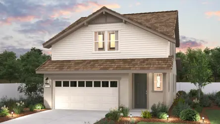 A house with a garage.