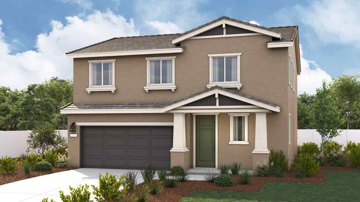 A house with a garage.