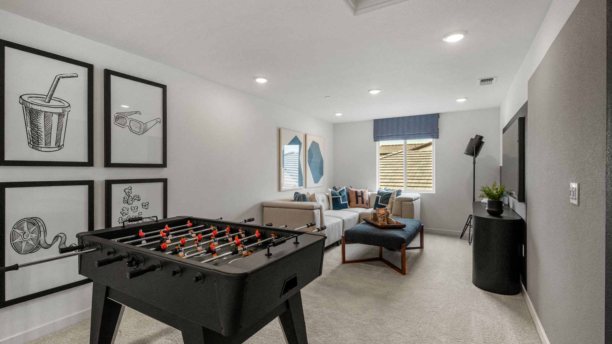 A house with a garage.