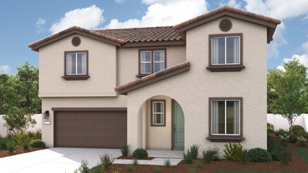 A house with a garage.