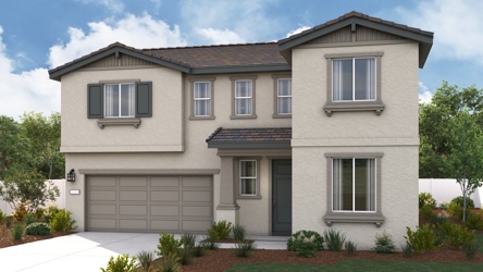 A house with a garage.