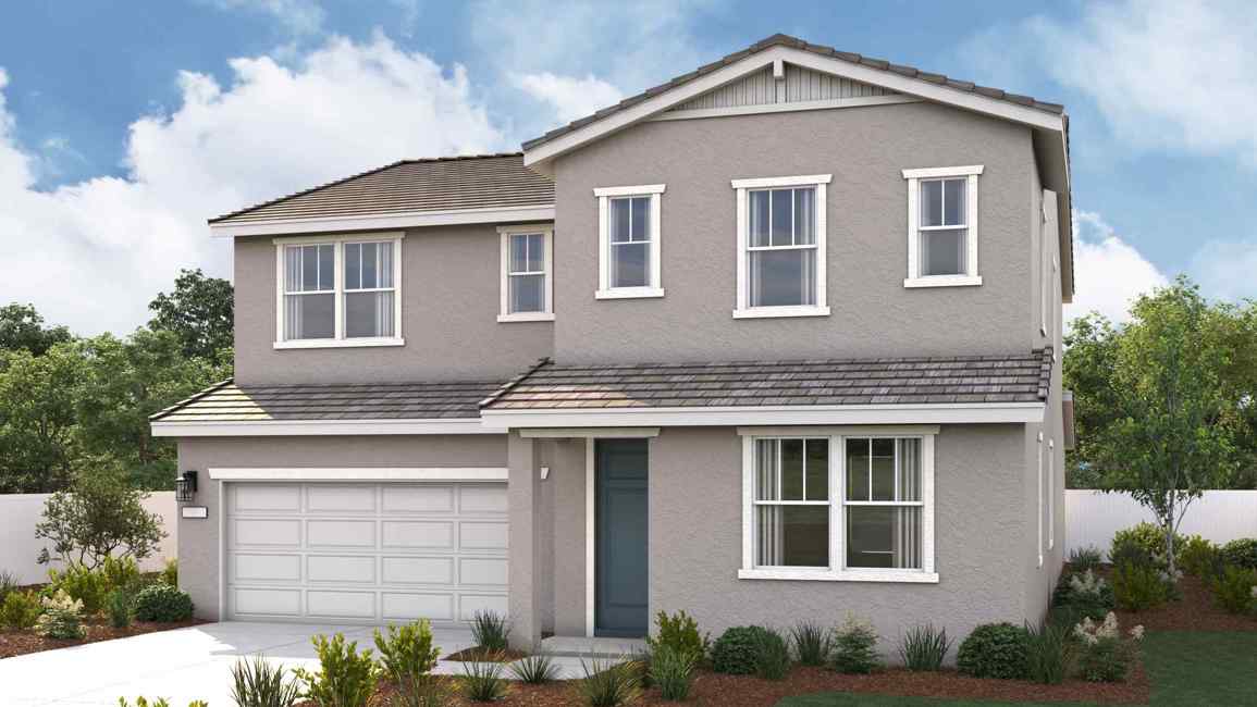 A house with a garage.