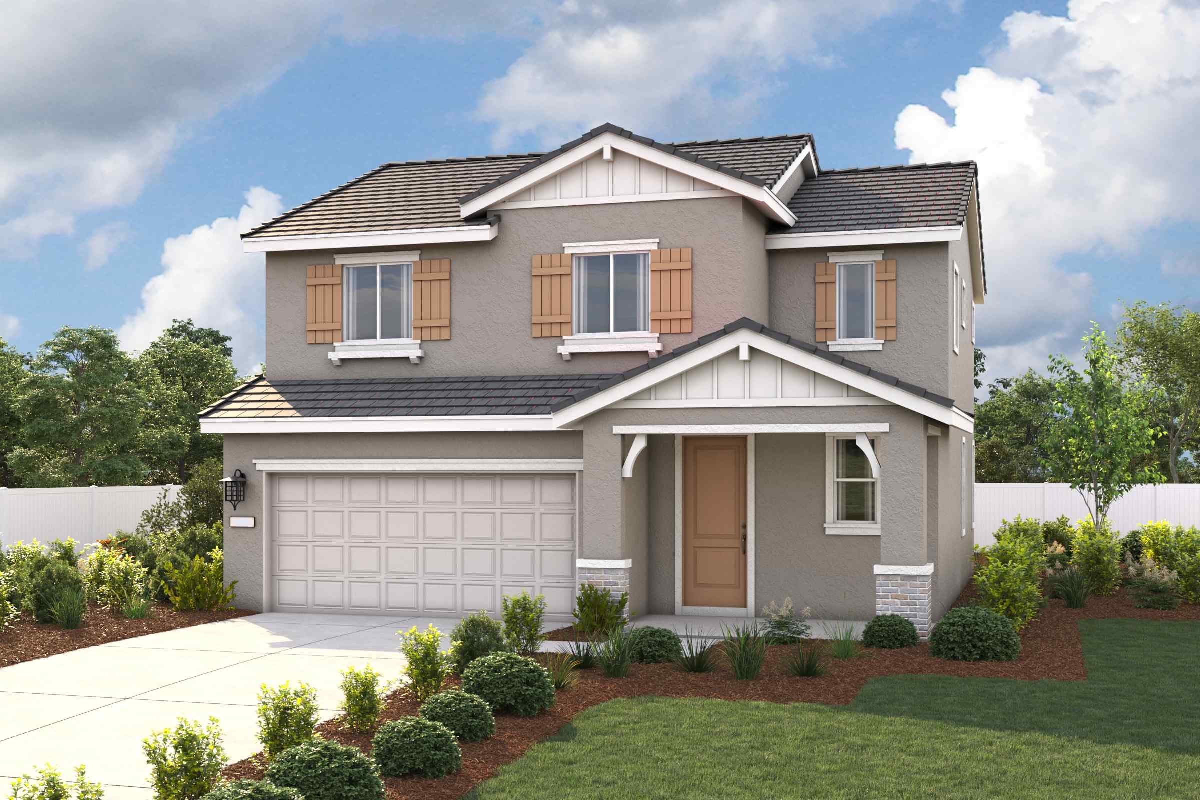 A house with a garage.