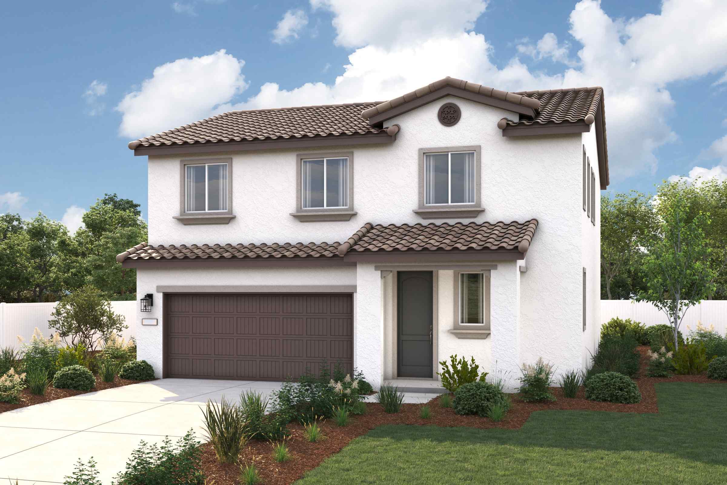 A house with a garage.