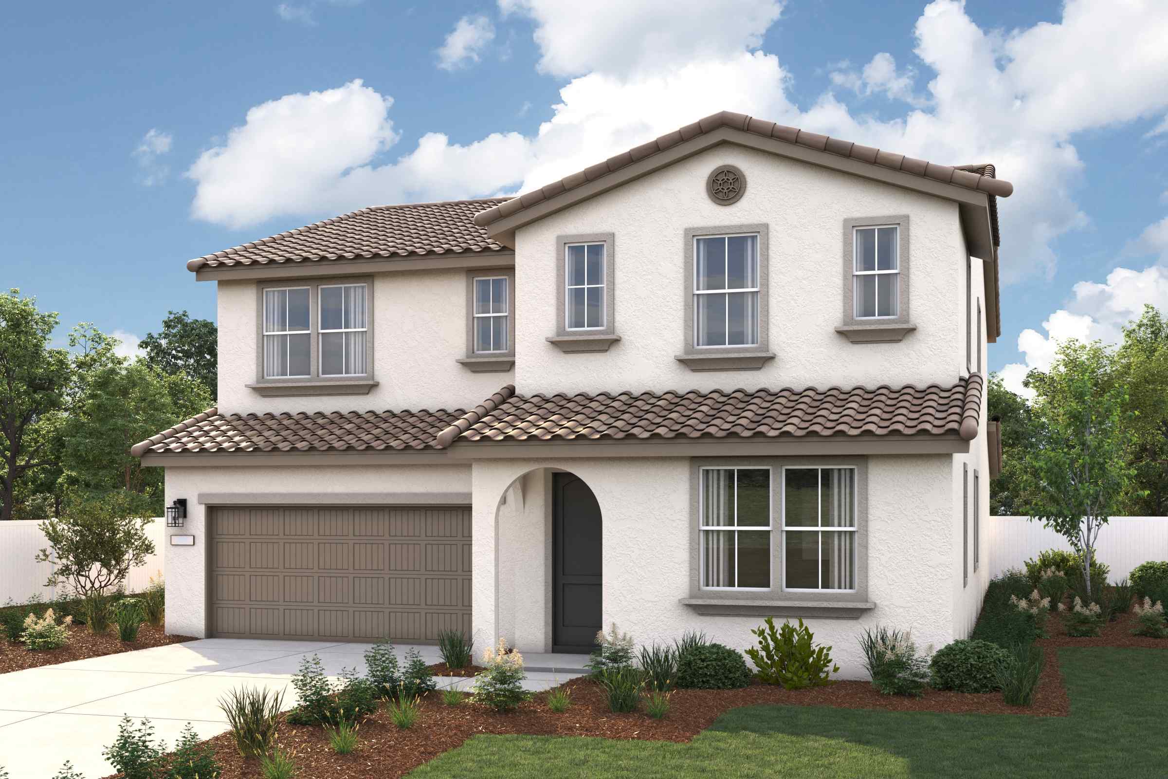 A house with a garage.