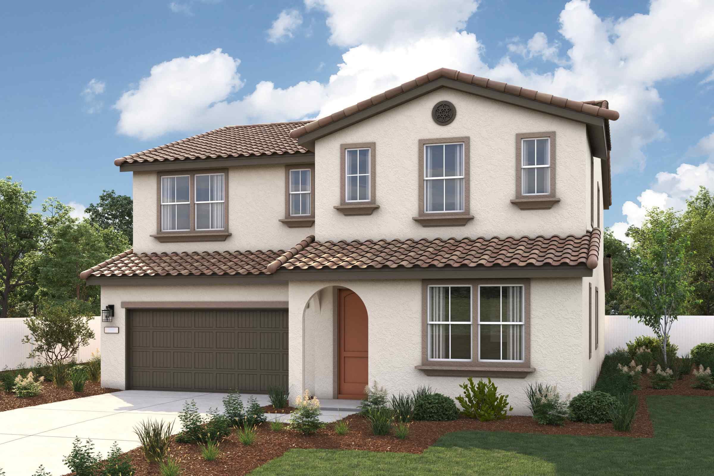 A house with a garage.