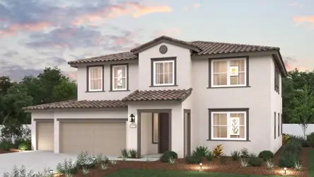 A house with a large front yard.