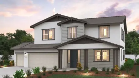 A house with a garage.