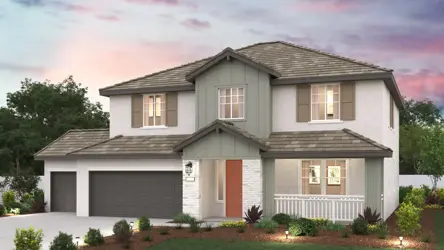 A house with a large front yard.