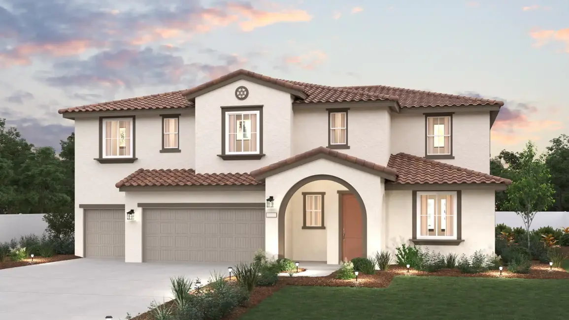 A house with a large front yard.
