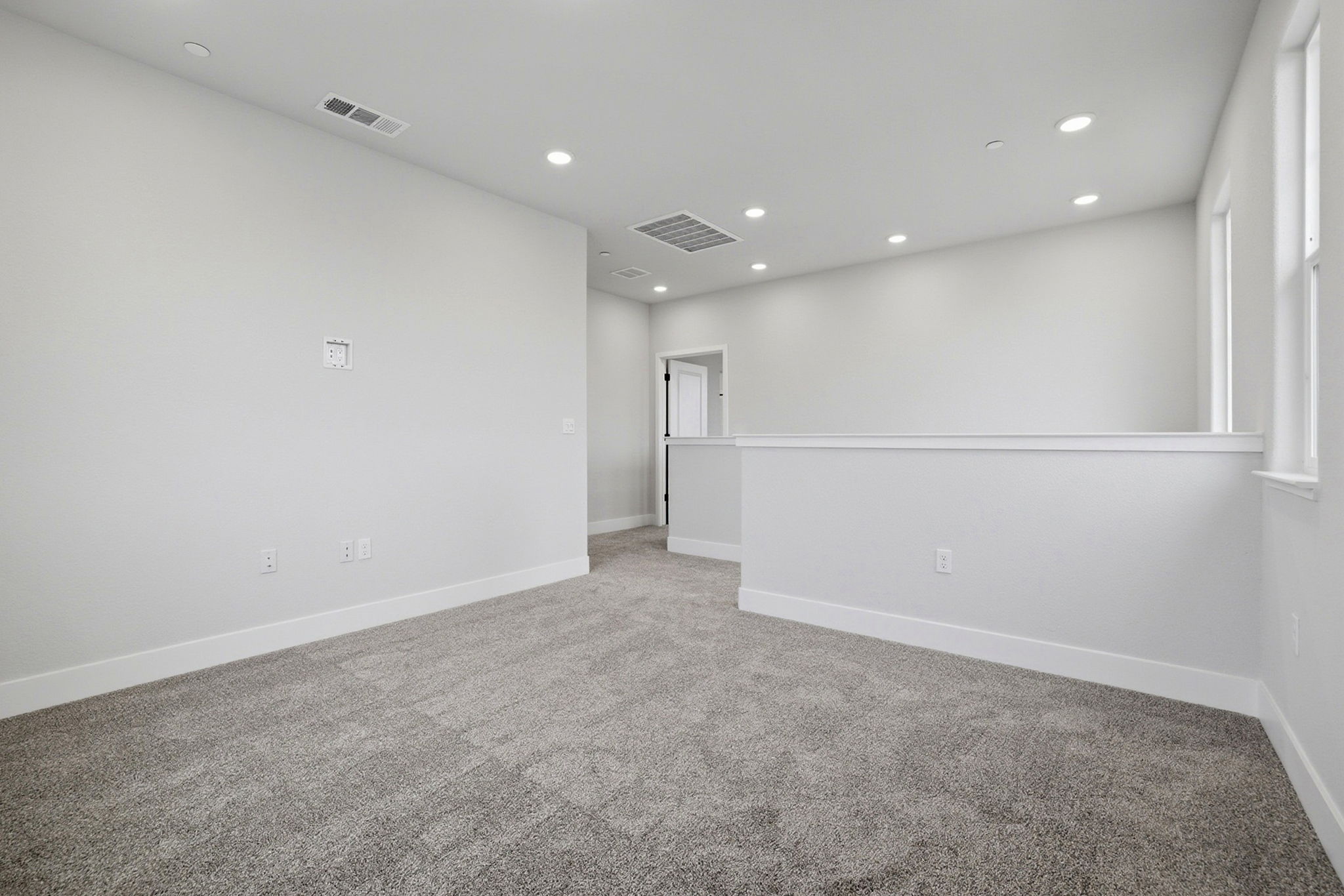 A room with white walls.