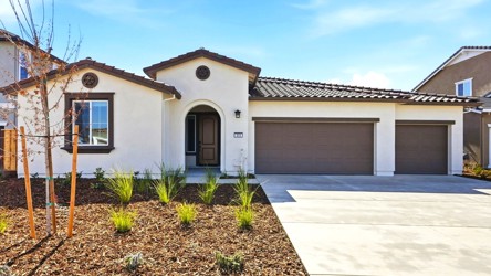 A house with a garage.
