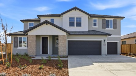 A house with a garage.