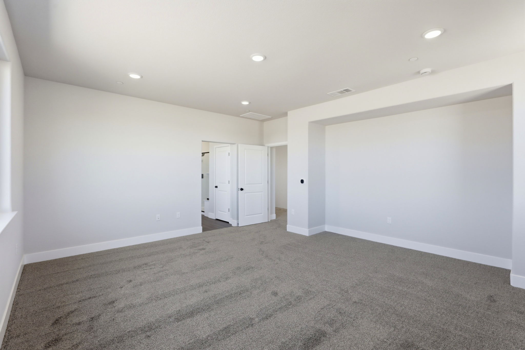 A room with white walls.